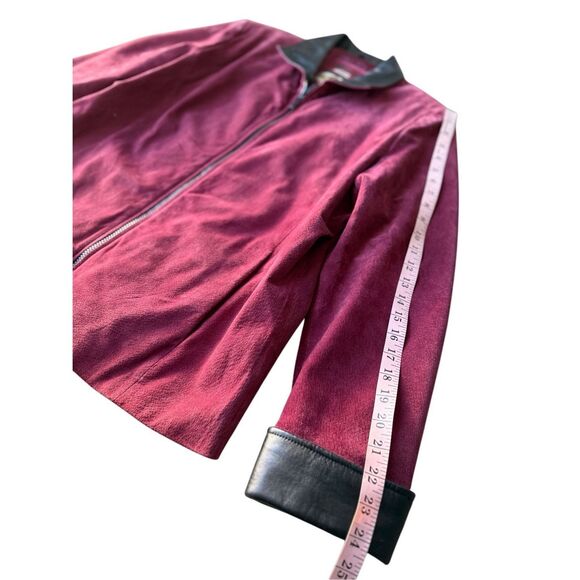 Vintage Reed Leather Sportswear Burgundy Genuine Leather jacket - Picture 11 of 12